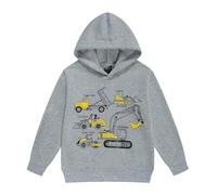 Sudadera con Capucha Infantil Manga Larga Estampado Divertido Excavadora térmica Forro Polar Abrigo niños Temporada otoño Invierno Ropa Casual Diaria (Grey, 2-3 Years)