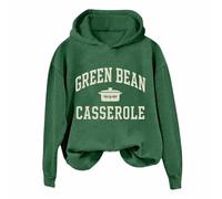 Sudadera con capucha informal con estampado gráfico divertido para invierno, manga larga, corte holgado, perfecto para el día a día., Verde Oscuro #1, XXL