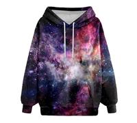 Sudadera con capucha informal para mujer con estampado gráfico, forro polar suave, práctico bolsillo frontal para comodidad diaria urbana estilo urbano, multicolor, XL