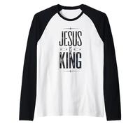 Sudadera con Capucha Jesus is King Jesus Loves You Camiseta Manga Raglan