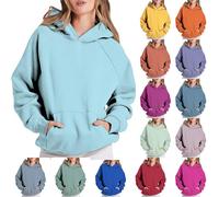 Sudadera con capucha larga para mujer, con capucha, talla grande, con bolsillo canguro, jersey clásico, ropa de calle, deporte, camiseta de manga larga Y2K, sudadera con capucha, camiseta juvenil de