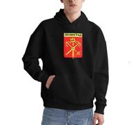 Sudadera con capucha Leningrado (San Petersburgo), escudo de armas de la ciudad, sudadera histórica soviética retro, Negro , XL