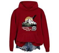 Sudadera con capucha Light Fades Legacy Shines, sudadera con capucha Light Fades Legacy Shines para hombres y mujeres, Burdeos, 3XL