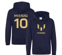 Sudadera con capucha Lionel Messi para niños inspirada en el fútbol Merch de fútbol Merch para niños y niñas Regalo camiseta de fútbol número 10#10 3-13 años, azul marino, 12-13 años