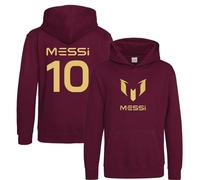 Sudadera con capucha Lionel Messi para niños inspirada en el fútbol Merch de fútbol Merch para niños y niñas Regalo camiseta de fútbol número 10#10 3-13 años, rojo (Maroon), 12-13 años