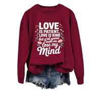 Sudadera con capucha «Love Is Patient Love Is Kind» These Kids Going To Make Me Lose My Mind, Claret-1, S