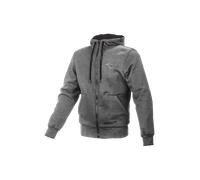 Macna Nuclone Sudadera con capucha Zip de motocicleta, gris, tamaño L para Hombres