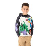 Sudadera con Capucha Marvel Avengers Boys | Sudadera con Capucha con Estampado de superhéroes de Dos Tonos para niños en Gris | Regalo de la mercancía del Arte de la película de la película