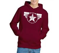Sudadera con Capucha Marvel y Logotipo del Capitán América para Hombre de Talla UK