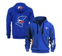 Sudadera con Capucha Media Cremallera para Hombre I.s.l.e of M.a.n T..T Chaqueta Deportiva De Primavera Y Otoño Manga Larga Chándal Estampado-LanS||XX_l