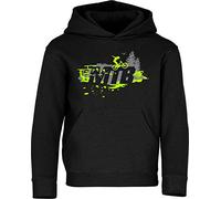 Sudadera con Capucha: MTB Mountain-Bike - Pulóver para jóvenes Ciclistas Regalo Niños Niño Niña Bicicleta Bici BTT BMX Deporte Sport Outdoor Cumpleaños Navidad Hoodie Jersey Downhill (128)
