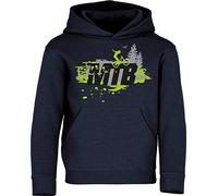 Sudadera con Capucha: MTB Mountain-Bike - Pulóver para jóvenes Ciclistas Regalo Niños Niño Niña Bicicleta Bici BTT BMX Deporte Sport Outdoor Cumpleaños Navidad Hoodie Jersey Downhill (Azul 164)