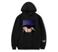 Sudadera con Capucha Negra para Hombre Y Mujer Sudadera con Estampado De Mariposas Divertidas Olivia Rodrigo Sudadera con Capucha De Manga Larga con Cuello Redondo Cantante Hip Hop-Black||XS