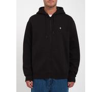 Sudadera con capucha negra Single Stone con cremallera de Volcom