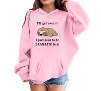 Sudadera con Capucha Niña Sudaderas Niña Hoodie Pullovers Manga Larga Sweatshirt Bolsillo Ligera Deportiva Color Sólid Primavera Otoño Invierno para 2-14 Años