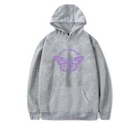 Sudadera con Capucha Olivia Rodrigo Estampada de Manga Larga - Cantante Hip Hop Street Negra Deportiva Divertida de Moda para XS-3XL-Black||XS