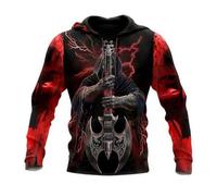 Sudadera con Capucha Original Impresa en 3D para Hombre Sudadera de Estilo gótico con Motivo de Calavera Sudadera con Capucha de Estilo Urbano con Bolsillos