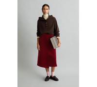 Sudadera con capucha oversize de punto de lana merina Espresso Brown XXS