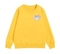 Sudadera con capucha Oversized Corazón Lindo Mujer - Polar Suave de Manga Larga Pullover, Sudadera de moda Campus Otoño, Cómodo para Estudiar y Salir entre Amigos, amarillo, 5-6 Años