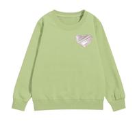 Sudadera con capucha Oversized Corazón Lindo Mujer - Polar Suave de Manga Larga Pullover, Sudadera de moda Campus Otoño, Cómodo para Estudiar y Salir entre Amigos, Luz verde, 5-6 Años