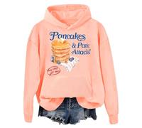 Sudadera con capucha Pancakes And Panic Attacks, Pancakes And Panic Attacks, sudadera unisex, naranja, M