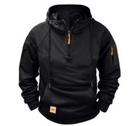 Sudadera con capucha para hombre 1/4 cremallera de gran tamaño casual trabajo caliente suéter con bolsillos grandes tamaños moda sudaderas sudaderas Color sólido suéter deportivo cómodo otoño ligero