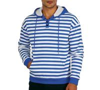 Sudadera con capucha para hombre a rayas para Carnaval de Colonia - Sudadera con capucha para hombre a rayas con bolsillo canguro, estilo marinero, sudaderas con capucha de gran tamaño, suéter de