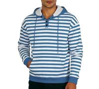 Sudadera con capucha para hombre a rayas para Carnaval de Colonia - Sudadera con capucha para hombre a rayas con bolsillo canguro, estilo marinero, sudaderas con capucha de gran tamaño, suéter de
