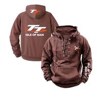 Sudadera con Capucha para Hombre Abrigo Suave La I.s.l.e of M.a.n T..T De Manga Larga Chaqueta Deportiva Lisa Jersey Bolsillos-SFS||s