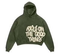 Sudadera con capucha para hombre All We Need is Love Letter Print Hoody Sudadera de manga larga con capucha Hip Hop Oversized Streetwear Y2k Clothes Otoño/Invierno Essentials Hoodie, S-L3, 32#_verde