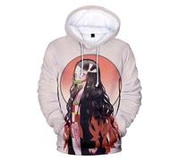 Sudadera con capucha para hombre Anime Manga Anime Nezuko Cosplay Sudadera Tanjiro Inosuke Zenitsu Suéter Impresión 3D Moda Ropa de calle, M