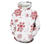Sudadera con Capucha para Hombre Camisa de Manga Larga de Navidad para Hombre Pullover T-Shirt para Hombre Sudadera de Hombre con Capucha Ropa Casual y Deportiva Camiseta Moda Casual