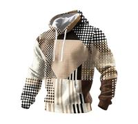 Sudadera con Capucha para Hombre Camuflaje Floral EjéRcito Sudadera Hombre Estilo Azteca Vaquera éTnica Occidental con Rombos Estampado con DiseñO GeoméTrico de Caballo
