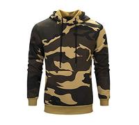 Sudadera con Capucha para Hombre Camuflaje Jersey Ciclismo Suéter Manga Larga Ropa de Deporte Hoodie Chándal con Cordón Riou