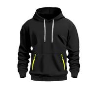 Sudadera con capucha para hombre, color negro, sudadera con capucha para hombre con bolsillos, cómoda de manga larga, para tiempo libre, sudadera térmica, tallas grandes, camiseta deportiva, corte