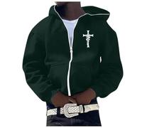 Sudadera con capucha para hombre con cremallera completa Y2K Oversized Sweat-Jacken Hoody con capucha monocolor sudadera con capucha sudadera sudadera con capucha sudadera sudadera con capucha