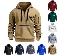 Sudadera con capucha para hombre con cremallera de 1/4, sudadera con capucha y media cremallera, sudadera táctica de manga larga con cordón para gimnasio, entrenamiento, gris, XL