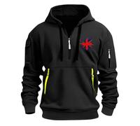 Sudadera con capucha para hombre con cremallera de un cuarto para hombre, sudadera con capucha para gimnasio, deportes, sudaderas con capucha de trabajo, sudadera clásica retro, sudadera táctica de