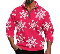 Sudadera con capucha para hombre, con cremallera, sin capucha, para primavera, otoño, invierno, manga larga, Navidad, impresión 3D, personalidad, cómoda, suelta, un tercio, con cremallera, sin capucha