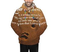 Sudadera con Capucha para Hombre con Estampado 3D, Holgada, acogedora y novedosa, con Bolsillos y Poema Huellas en la Arena.