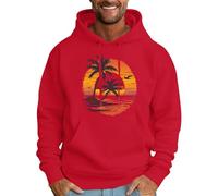 Sudadera con capucha para hombre con estampado de coco y bolsillos con cordón, sudadera de calle con hombros caídos, cálida sudadera de invierno y moda casual de otoño, rosso, M