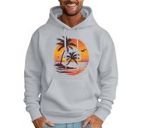 Sudadera con capucha para hombre con estampado de coco y bolsillos con cordón, sudadera de calle con hombros caídos, cálida sudadera de invierno y moda casual de otoño, gris, M