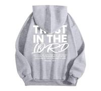 Sudadera con capucha para hombre con estampado de letras temático Jesús sudaderas con capucha para hombre de Navidad, sudaderas, sudaderas, sudaderas, sudaderas y transpirables, 01-light Gris, S