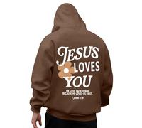 Sudadera con capucha para hombre con estampado de letras temático Jesús sudaderas con capucha para hombre de Navidad, suéteres, chalecos y sudaderas deportivas casuales, sudaderas con capucha