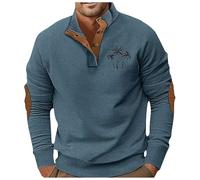 Sudadera con capucha para hombre con forro cálido para primavera e invierno al aire libre casual a la moda a la moda sudadera con capucha sudadera con capucha, azul, XXL