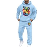 Sudadera con capucha para hombre, con texto en inglés "They Not Like", ropa de calle, para correr todos los días, azul claro, M