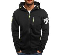 Sudadera con capucha para hombre, cremallera completa, sudadera con capucha estampada para hombre, sudadera clásica lisa de manga larga, sudadera con capucha de ajuste cómodo con bolsillo con
