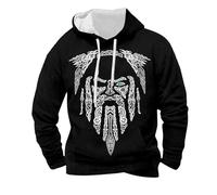 Sudadera con capucha para hombre, cuello redondo, manga larga, árbol de la vida celta, vikingos, medieval, suéter de hombre, informal, mediados de temporada, básica, sudaderas Wikinger gruesas para la