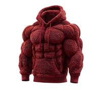 Sudadera con capucha para hombre de forro polar cepillado, estilo callejero acogedor, para invierno, manga larga, sudadera con capucha con bolsillo canguro, chaqueta para hombre, ropa deportiva para