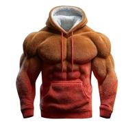 Sudadera con capucha para hombre de forro polar cepillado, estilo callejero acogedor, para invierno, manga larga, sudadera con capucha con bolsillo canguro, suéter para hombre, cárdigan de punto